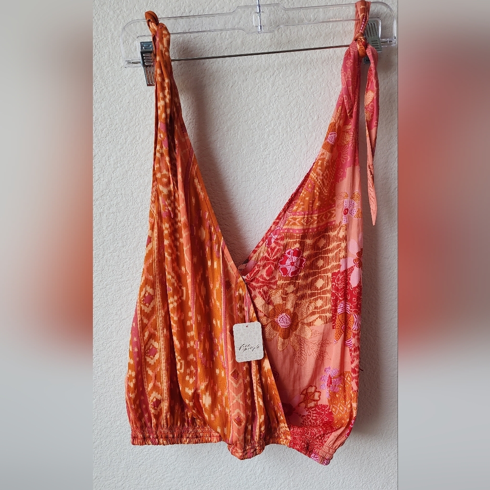 Free People Pink and Orange Tank Top - Picture 3 of 7